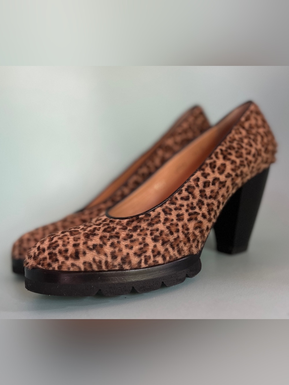 Walter Steiger Pony Skin Leopard Heels